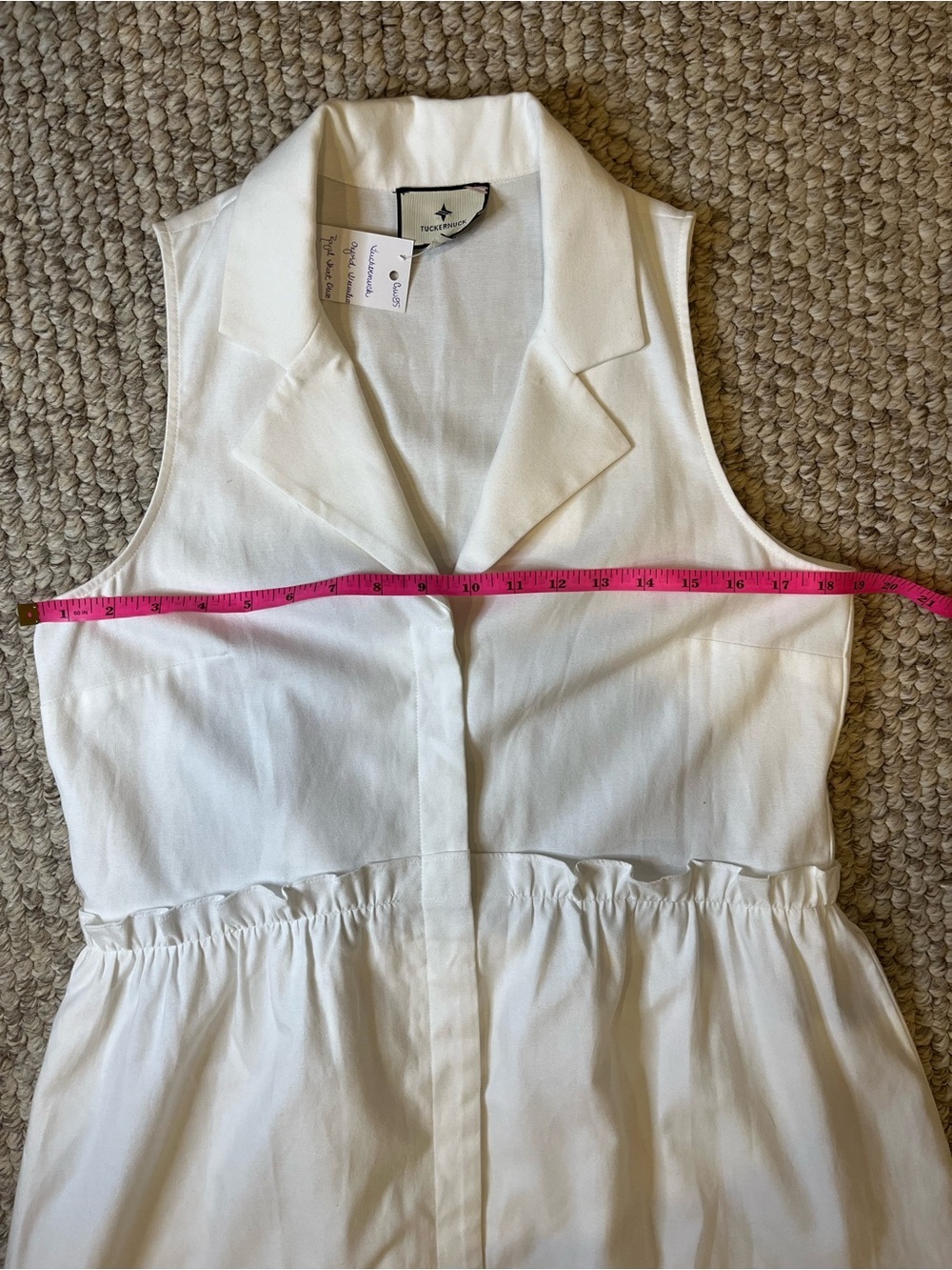 EUC Tuckernuck Oxford Sleeveless Shirt Dress- medium - Picture 4 of 6